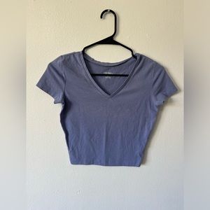 Blue crop top